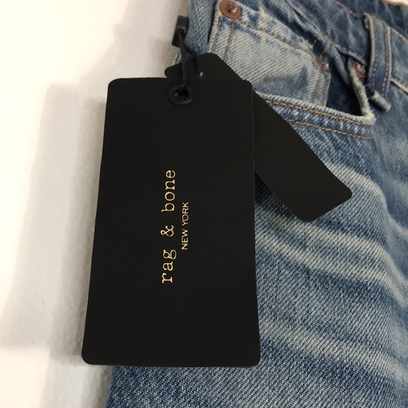 NWT Rag & Bone Nina High-Rise Ankle Cigarette jeans in gypsum - Picture 9 of 17